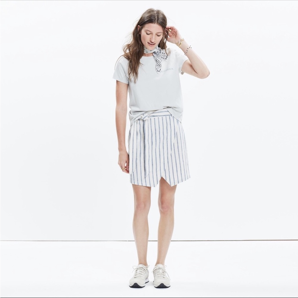 Madewell Portside Skirt in Ikat Stripe Size 2